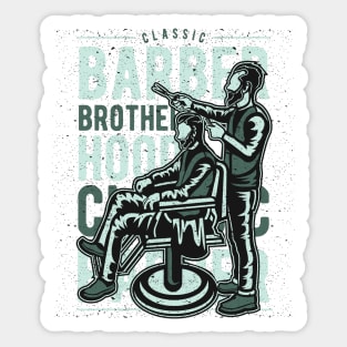 Barber Brother Sticker